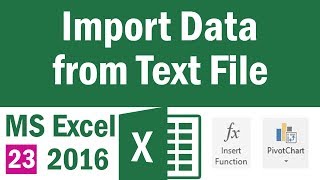 Import Data from Text File in MS Excel - 23 || Microsoft Excel Tutorial (2016) [Hindi/Urdu]