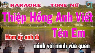 Thiệp Hồng Anh Viết Tên Em Karaoke Tone Nữ - Nhạc Trữ Tình 2025