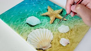 How to Draw Sea Shells / Acrylic Painting / Healing Video ♥