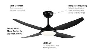 AMARI SMART 52in 4-Blade DC Ceiling Fan