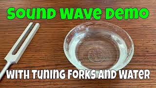 Sound Wave Demo with Tuning Forks and a Bowl of Water