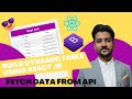 Creating  Dynamic Table Using React JS & Fetched Data from an API FOR BEGINNER (URDU/HINDI)