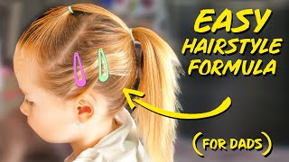 Easy Girls Hairstyle for Dads | How to Do Girls Hair on EASY MODE