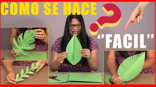 Como hacer hojas tropicales *how to make tropical leaves*