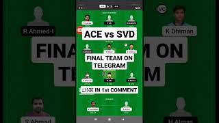 ace vs svd dream11 prediction today || ace vs svd dream11 team || sharjah hundred #shorts #dream11