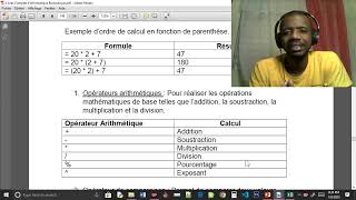 Cours Excel en deux mois pour 7000 gourdes, Exemple pratique en ligne...