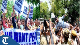 All India Mahila Congress, Youth Congress organise protests over Manipur situation