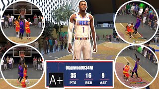 7'3 DEMIGOD WEMBY BUILD DROPS 35 POINT NEAR TRIPLE DOUBLE & 5x5 AT THE REC CENTER ON NBA 2K24