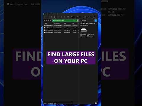 Find Large Files on your PC #shorts