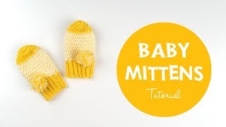 How to Crochet Fast and Easy Crochet Baby Mittens for Beginners | Croby Patterns