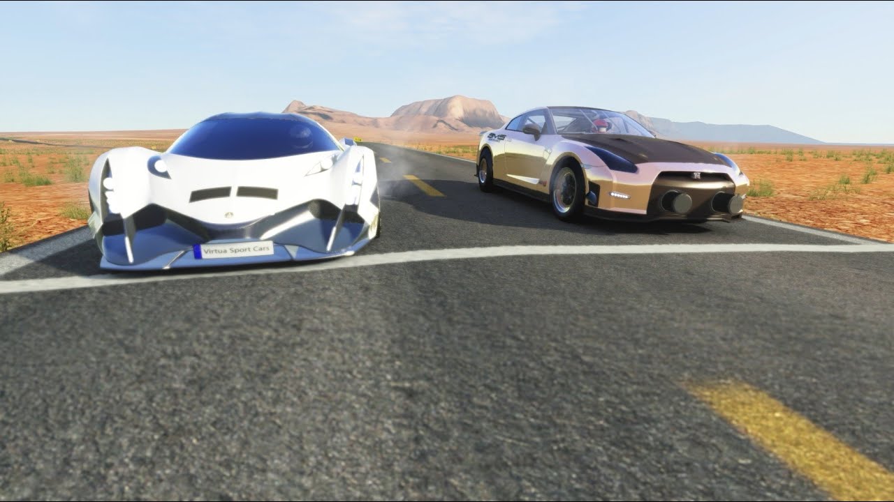 AMS Nissan GT-R ALPHA QUEEN Vs Devel Sixteen At Monumento Valley - YouTube