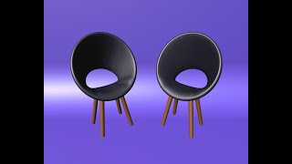 2- 3D ROUND SIDE CHAIR MAYA MODELLING