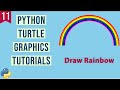 Rainbow 🌈 with Python Turtle | Python Turtle Graphics Tutorial#11 | Draw Designs in Python turtle