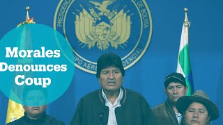 Morales denounces 'coup' as police join protest in Bolivia