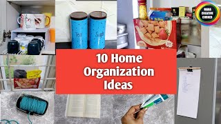 10 No Cost & Low Cost Home Organization Ideas | Useful Home Hacks | Home maintenance tips and ideas