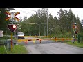 spoorwegovergang torpshammar s railroad crossing järnvägsövergång