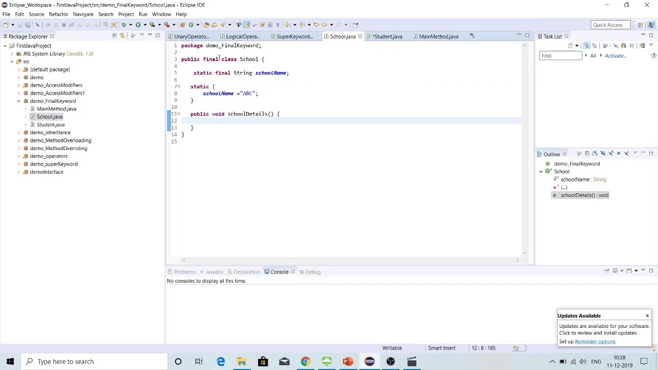 Final Keyword In Java Youtube