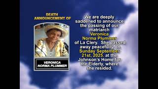 Veronica Norma Plummer ~ Short Obituary