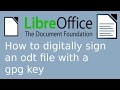 LibreOffice Writer  :: Digitally sign an odf file with a GPG key [Quick guide]