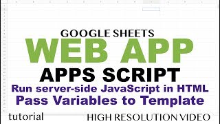 Web App - Load Data From Spreadsheet - Google Apps Script Web App Tutorial - Part 4