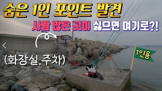 짱 편함 주의!! 진도 용호항 이 자리 괜찮은데?!?! (조용한 숨은 자리 찾으시는분들 보세요)