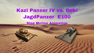 Cobi JagdPanzer E-100 vs. Kazi Panzer IV Tank Stop Motion Animation