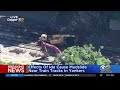 breaking mudslide near train tracks in yonkers