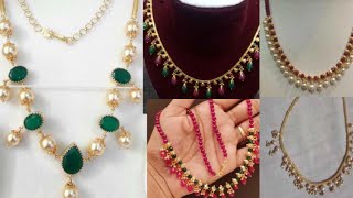 Latest gold fancy beads necklace collection |#goldnecklace
