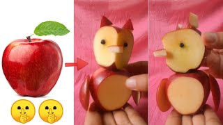 Apple Fruit carving Idea for kids | 🤍 Fruit carving apple step by step