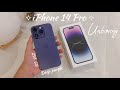 Unboxing iPhone 14 Pro  Deep Purple+ accessories+ asmr+cameratest #iphone14pro #unboxingiphone14pro