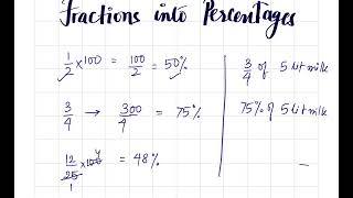 Fractions into Percentages