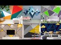 Geometric Wall Paint Design | 3D Wall Painting Design ideas | Modern Geometric Accent Wall Paint