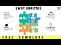 SWOT Analysis template *Free download* powerpoint presentation #stayhome learn #withme