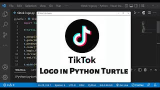 TikTok Logo Drawing Using Python Turtle | Python For Beginners | Instagram Reels | Shorts |Learnonpy