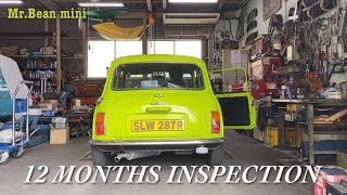 【ローバーミニ】Mr.Bean miniの12ヶ月点検　ダウンパイプがヤバかった