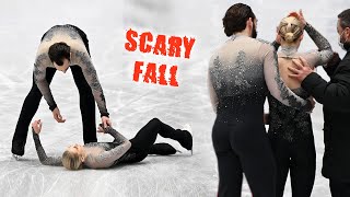 Ashley Cain-Gribble injured 😢 in Figure Skating World Championships Montpellier 2022