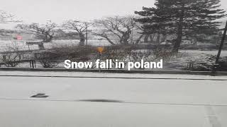 snow fall in poland ,Rybnik city