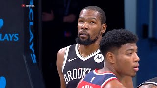 Rui Hachimura powerful dunk on Kevin Durant | Nets vs Wizards