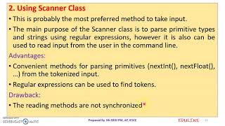 JAVA - MODULE 3 - TOPIC 9 - READING CONSOLE INPUT & WRITING CONSOLE OUTPUT