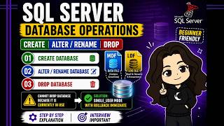 SQL Server Database Operations Tutorial | Create, Rename & Drop Database | MDF & LDF Explained