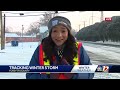 wxii s erin burnett gives report on road conditions from winston saelm