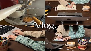 Vlog✍*早间书桌舒适日常/📑宅家routine 手帐学习2h⌛️*studywithme