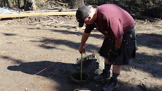 digging the sonotube holes for the Alaska cabin