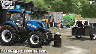 New Career in The Best French Map, Placing \u0026 Feeding Calve \u0026 Bull│L'Elevage Breton│FS 22│Timelapse#1