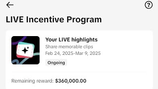 TikTok Announced 360000 dollars 💵 for limited time How to work on Live incentive program