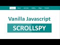 ScrollSpy Using HTML CSS & Vanilla Javascript