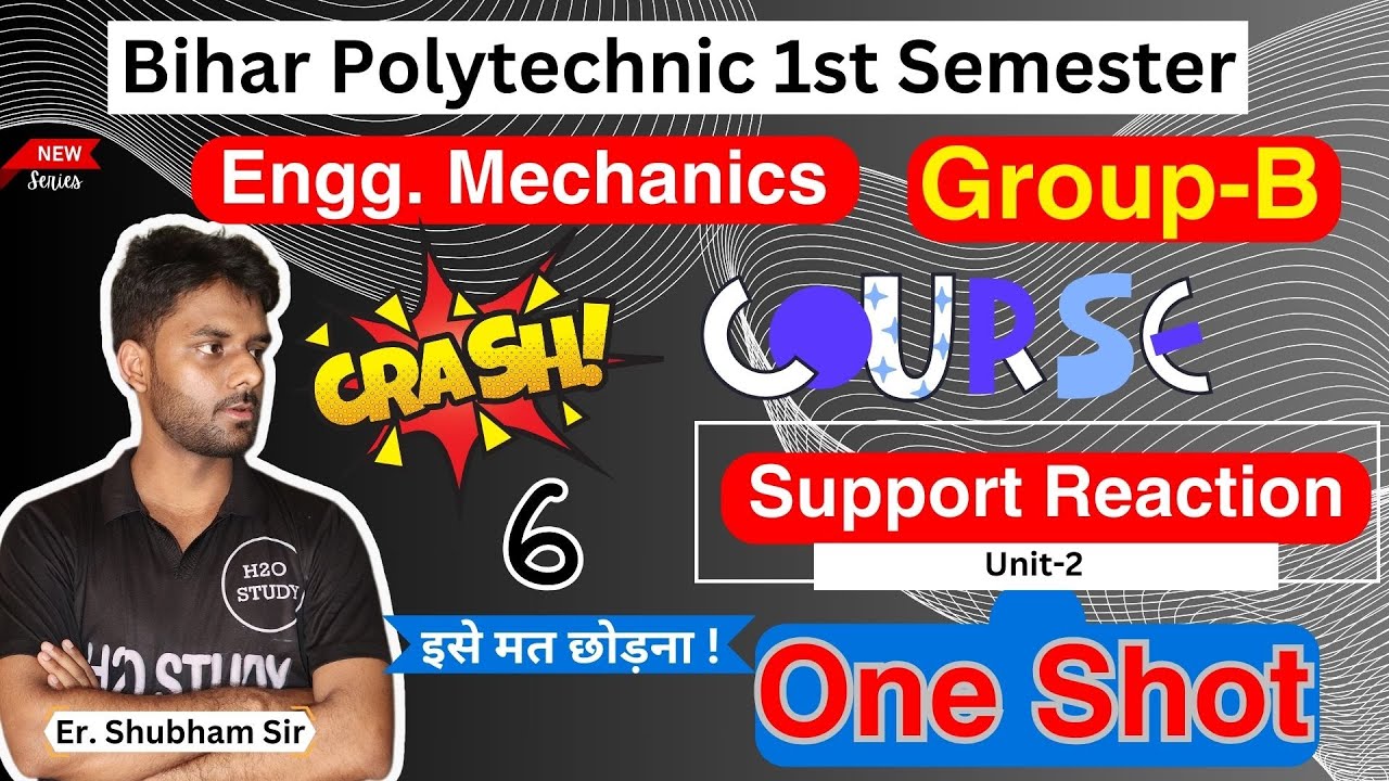 Crash Course Day-6 Bihar Polytechnic 1st Semester Engineering Mechanics ...