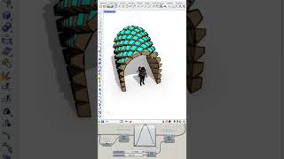 Grasshopper Kangaroo Tutorial (Parametric Architecture) #shorts