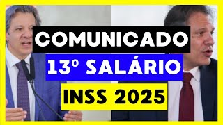 URGENTE: 13º SALÁRIO dos APOSENTADOS - NOVA DATA de PAGAMENTO 2025 + COMUNICADO OFICIAL