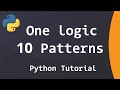 How to use One Logic to Print more than 10 Patterns | Python Pattern Printing Program Explained